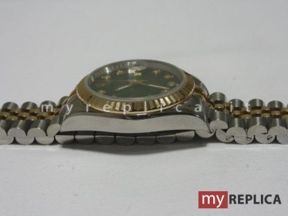 Rolex Datejust Quadrante Verde Replica Acciaio e Oro 10462 - immagine 5