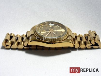 Rolex Day Date Oro Replica Quadrante Oro con Diamanti 118238 - immagine 4