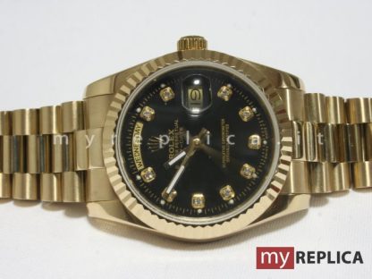 Rolex Day Date Oro Quadrante Nero Replica 118238 - immagine 3