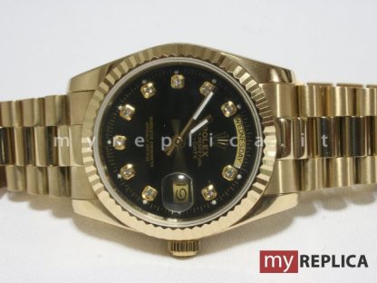 Rolex Day Date Oro Quadrante Nero Replica 118238 - immagine 4