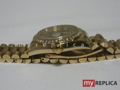 Rolex Day Date Oro Replica Ghiera con Diamanti 118348 - immagine 4