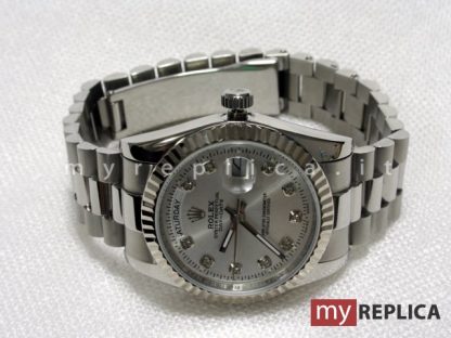 Rolex Day Date Quadrante Argento con Diamanti Replica