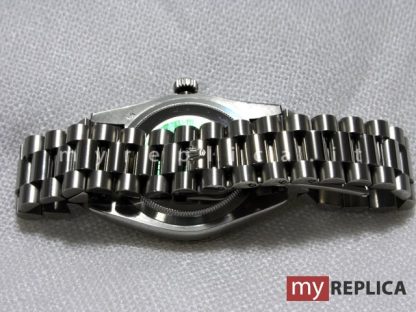 Rolex Day Date Quadrante Argento con Diamanti Replica - immagine 8