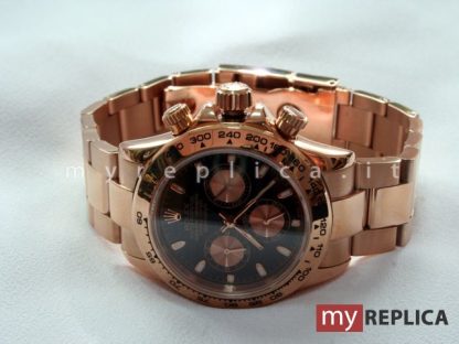 Rolex Daytona Everose Replica Quadrante Nero Eta Svizzero