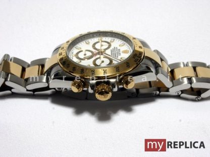 Rolex Daytona Quadrante Bianco Replica Acciaio e Oro 116503 - immagine 3