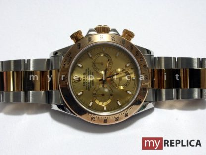 Rolex Daytona Replica Quadrante Oro Acciaio e Oro Eta Svizzero - immagine 2