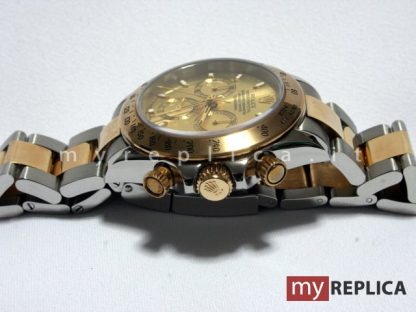 Rolex Daytona Replica Quadrante Oro Acciaio e Oro Eta Svizzero - immagine 4