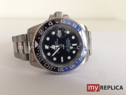 Rolex Gmt Master II Batman Replica Ghiera Nera e Blu con Cinturino Oyster 126710 - immagine 4