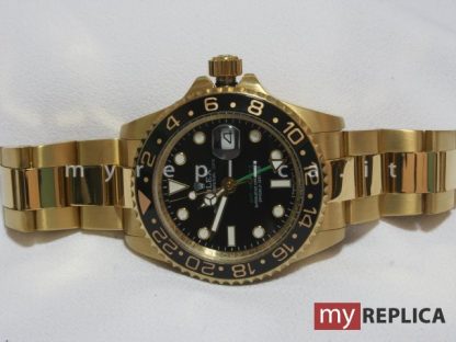 Rolex Gmt Master II Oro Quadrante Nero Replica 116718 - immagine 2