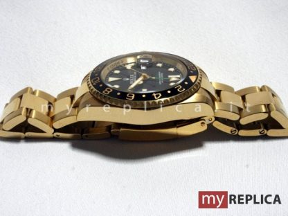 Rolex Gmt Master II Oro Quadrante Nero Replica 116718 - immagine 3