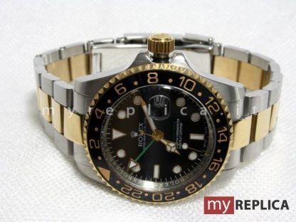 Rolex Gmt Master II Ghiera Nera Replica Acciaio e Oro 116713