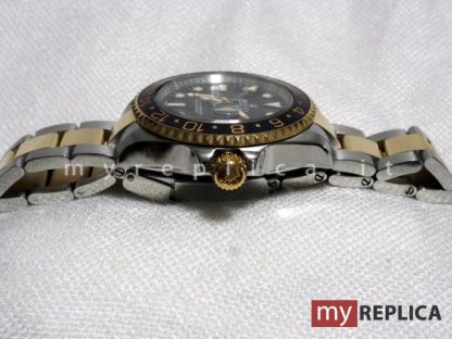 Rolex Gmt Master II Ghiera Nera Replica Acciaio e Oro 116713 - immagine 3