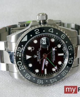 Rolex Gmt Master II Replica Quadrante Nero Lancetta Gmt Verde Svizzero