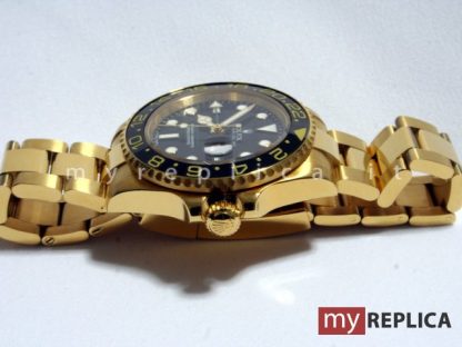 Rolex Gmt Master II Copia Quadrante Nero Oro Eta Svizzero - immagine 3