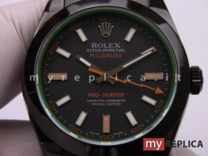 Rolex Milgauss Pro Hunter Pvd Nero 2836-2 Swiss Eta - immagine 14