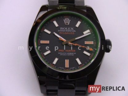 Rolex Milgauss Pro Hunter Pvd Nero 2836-2 Swiss Eta - immagine 17