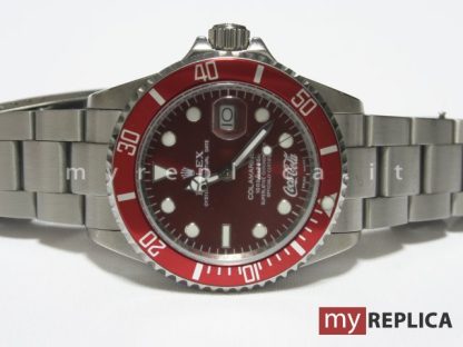 Rolex Submariner Date Coca Cola Replica Quadrante Rosso 116610 - immagine 3