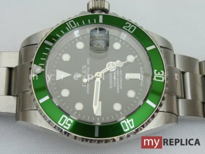 Rolex Submariner Date Replica Ghiera Verde in Ceramica Eta Svizzero - immagine 8