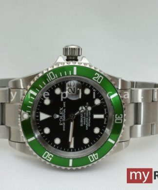 Rolex Submariner Date Replica Ghiera Verde in Ceramica Eta Svizzero