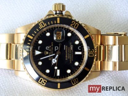 Rolex Submariner Date Oro Quadrante Nero Replica 116618 - immagine 2