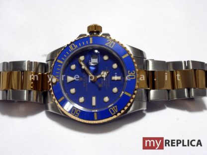 Rolex Submariner Date Copia Quadrante Blu Acciaio e Oro Eta Svizzero - immagine 2