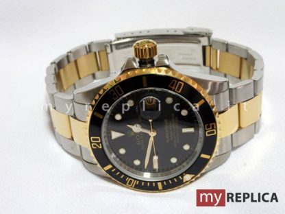 Rolex Submariner Date Quadrante Nero Acciaio e Oro Replica 116613ln