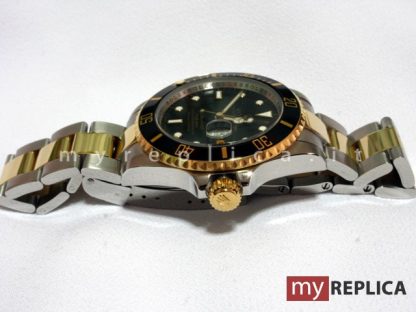 Rolex Submariner Date Quadrante Nero Acciaio e Oro Replica 116613ln - immagine 5