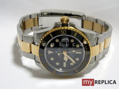 Rolex Copia Submariner Date Quadrante Nero Acciaio e Oro Swiss Eta