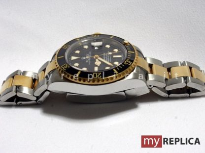 Rolex Copia Submariner Date Quadrante Nero Acciaio e Oro Swiss Eta - immagine 3