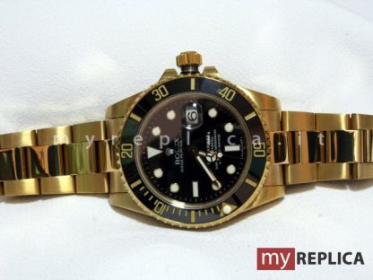 Rolex Imitazione Submariner Date Quadrante Nero Oro Swiss Eta - immagine 2