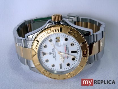 Rolex Yacht Master II Quadrante Bianco Replica Acciaio e Oro 68623