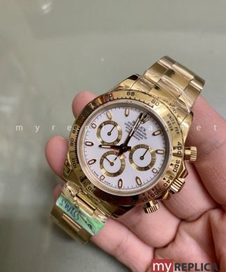 Rolex Daytona Replica Oro Quadrante Bianco 116528 Eta Svizzero