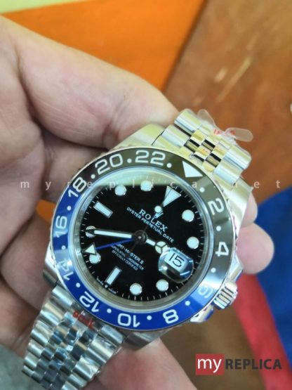 Rolex Gmt Master II Batman Ghiera Blu e Nera Super Clone - immagine 3