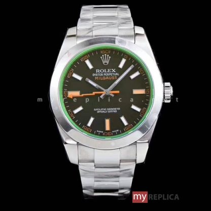 Rolex Milgauss Quadrante Nero Vetro Zaffiro Verde Super Clone