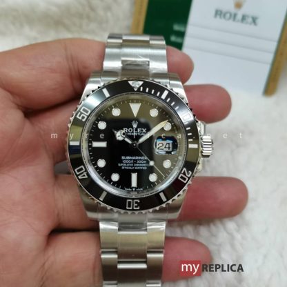 Rolex Submariner Date Ghiera Nera 41 mm Super Clone Acciaio Inox 904L - immagine 2