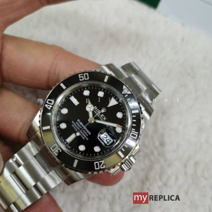 Rolex Submariner Date Ghiera Nera 41 mm Super Clone Acciaio Inox 904L - immagine 3