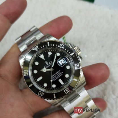 Rolex Submariner Date Ghiera Nera 41 mm Super Clone Acciaio Inox 904L - immagine 4