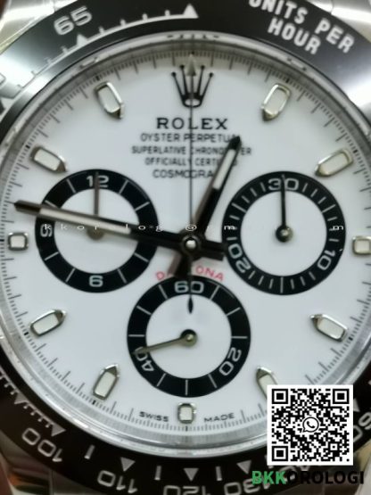 Rolex Daytona Basilea Panda 116500LN Quadrante Bianco Super Clone BT Factory - immagine 8