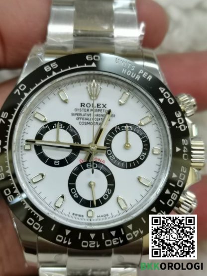 Rolex Daytona Basilea Panda 116500LN Quadrante Bianco Super Clone BT Factory - immagine 5